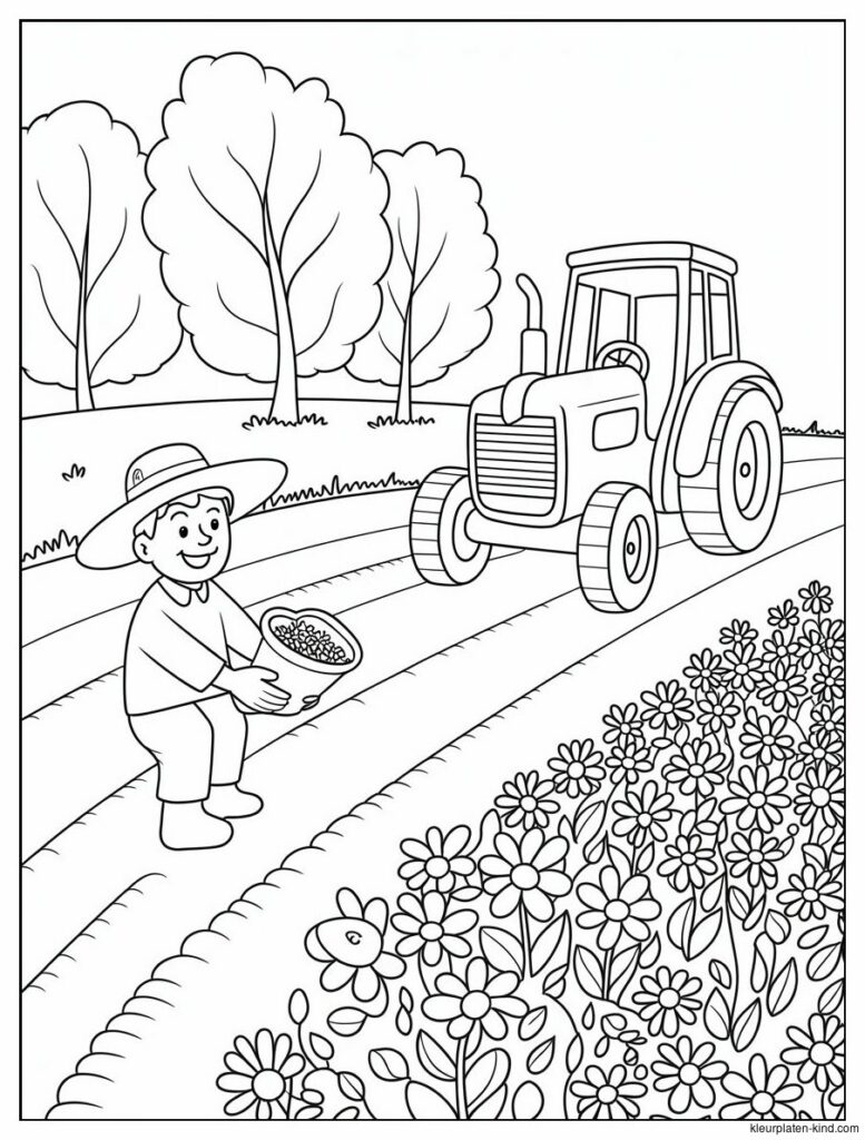 trekker-met-een-boer-die-bloemen-zaait-in-een-veld-b039b960-f33b-4259-aa51-4d5da158d2e2.png