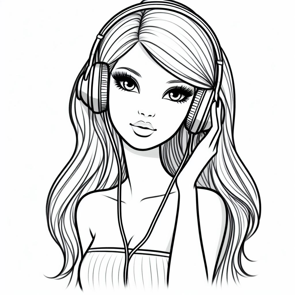 kawaii-afdrukken-kleurplaten-gratis-barbiepop