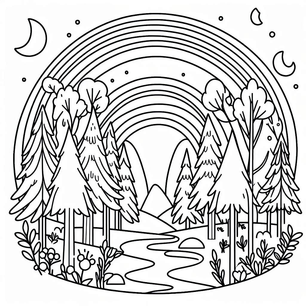 kleurplaten-bos-downloaden-kawaii-afdrukken-mooi-schattig.jpg