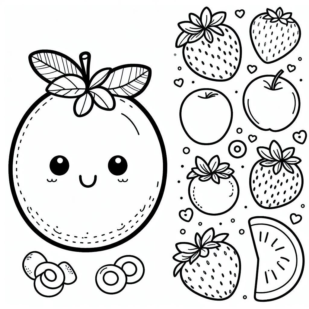 kawaii-kleurplaten-afdrukken-mooi-fruit-schattig.jpg