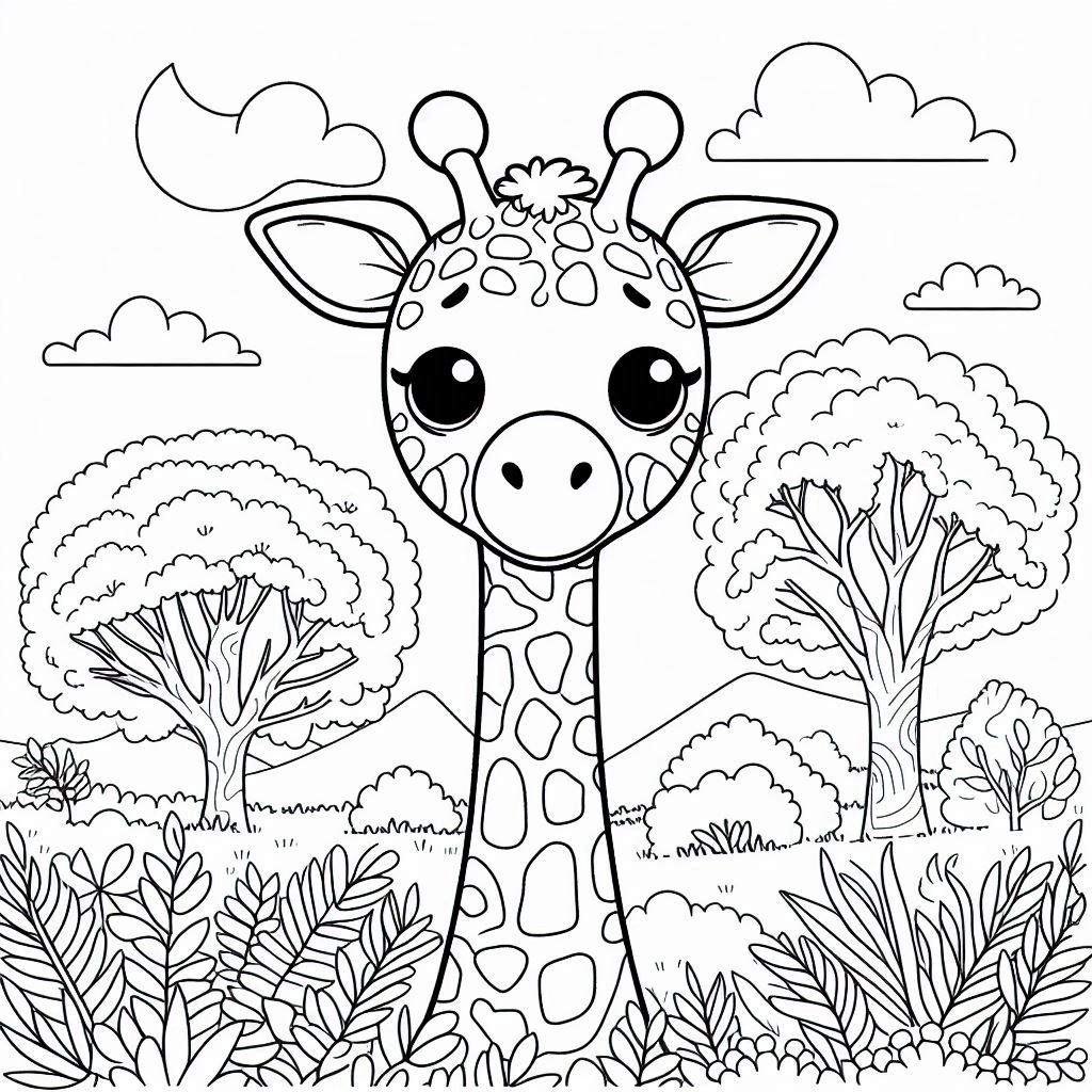 kawaii-schattig-afdrukken-kleurplaten-mooi-gratis-giraf.jpg