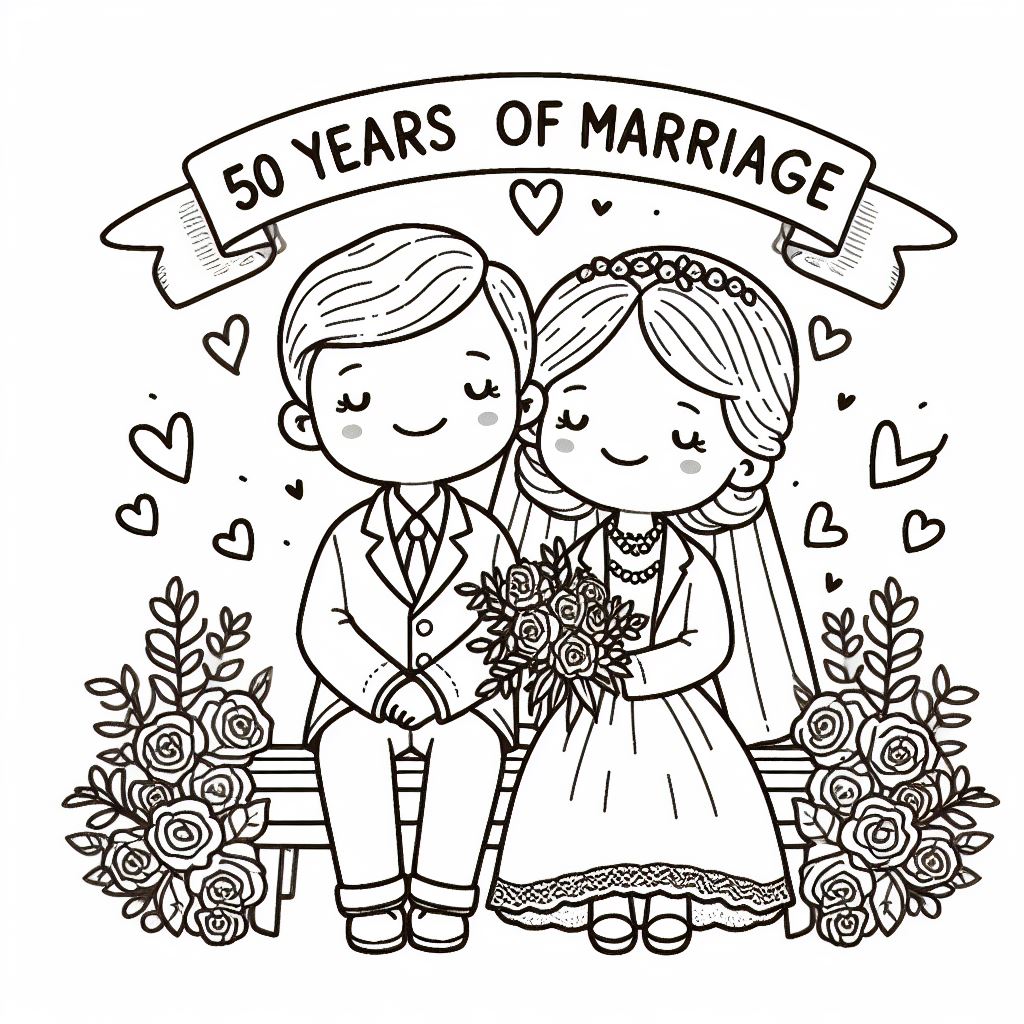 kleurplaat-mooi-kleurplaat-50-jaar-getrouwd-schattig-gratis-afdrukken-kawaii.jpg