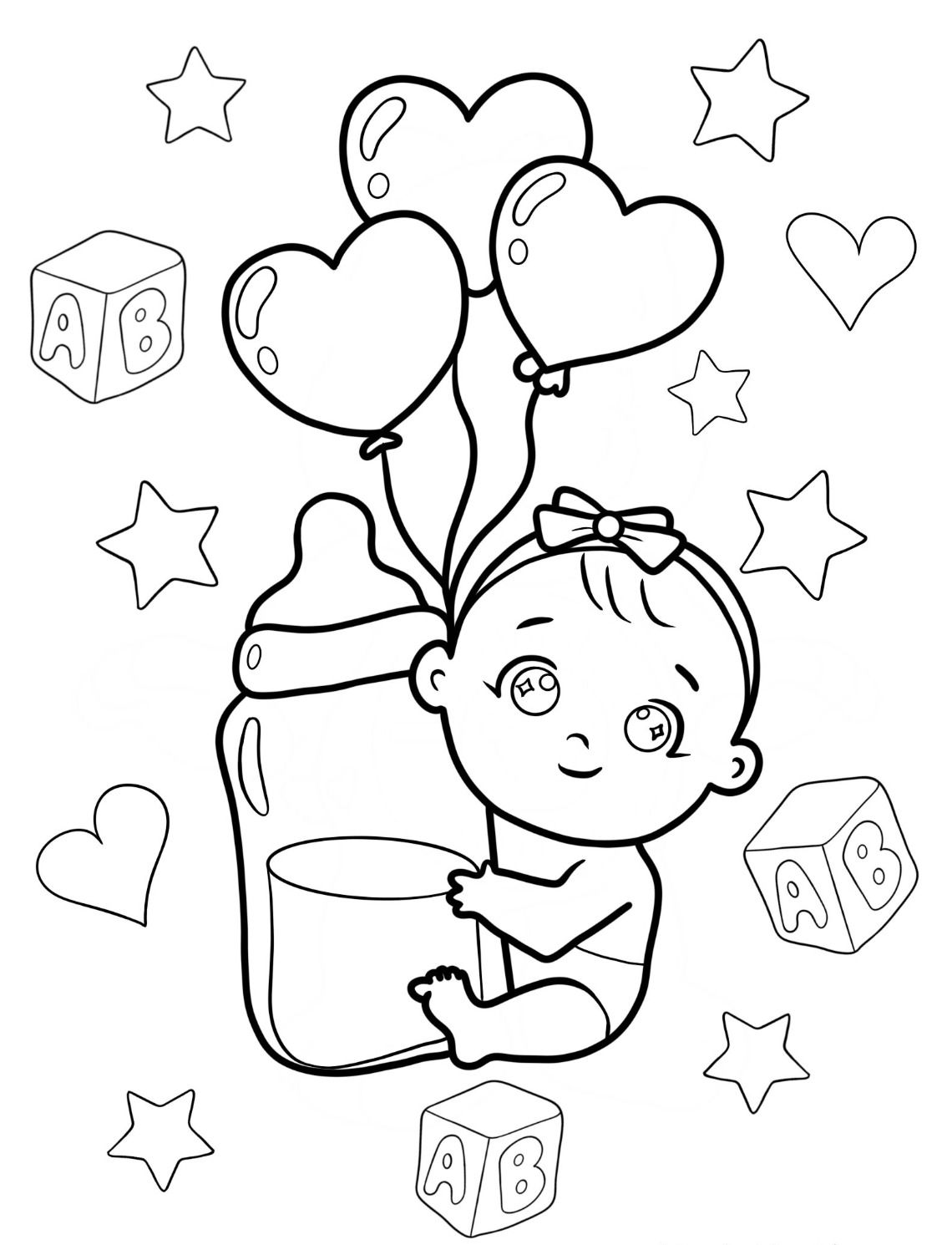 kleurplaat-kawaii-afdrukken-kleurplaat-baby-schattig-mooi.jpg