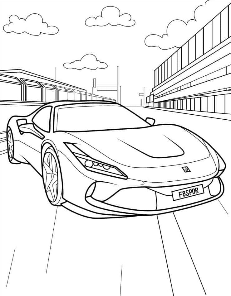 kleurplaat-ferrari-schattig-kleurplaat-kawaii-afdrukken.jpg