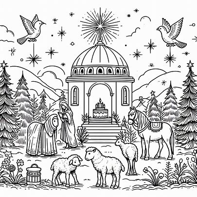 kleurplaat-kerststal-kleurplaat-kawaii-schattig-mooi.jpg