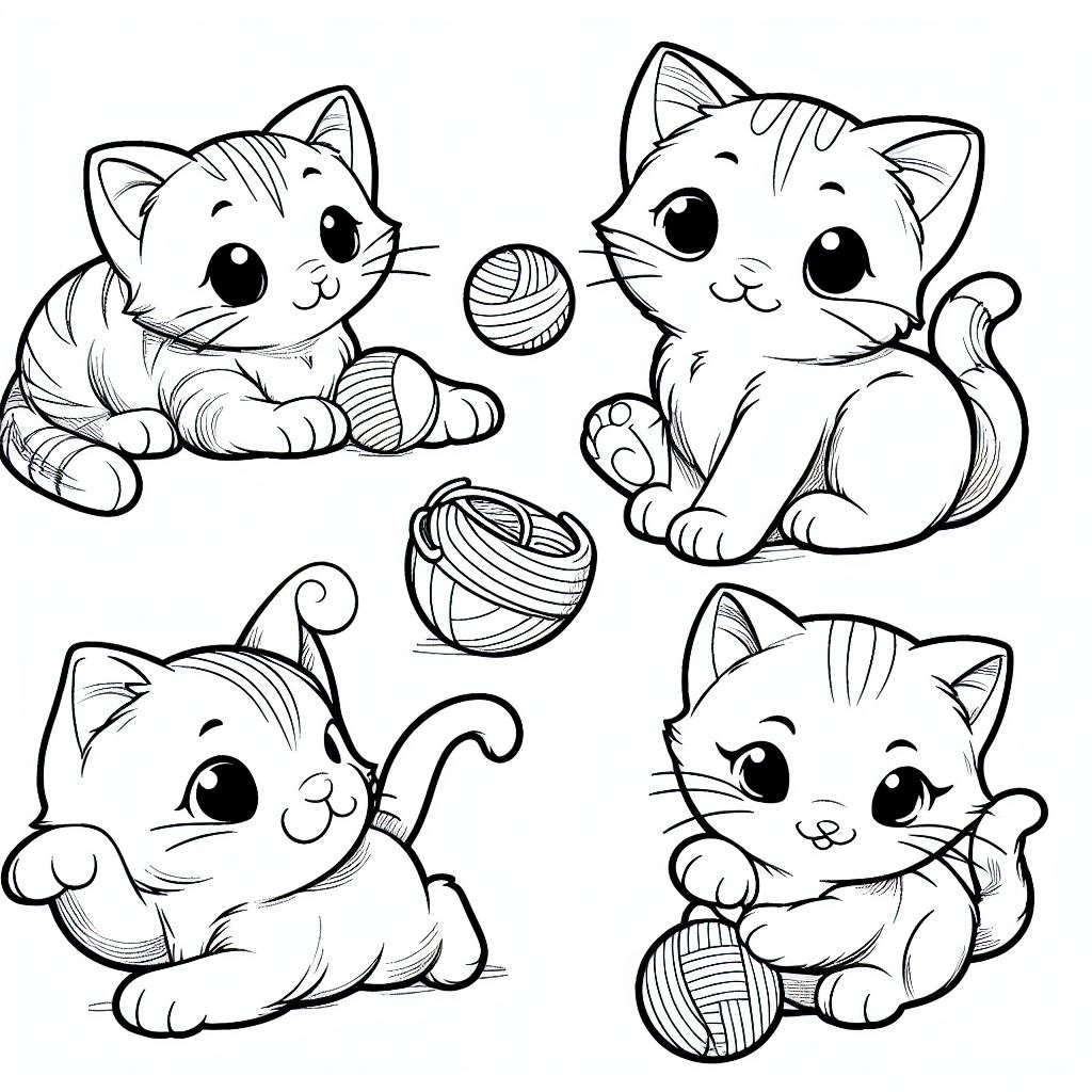 afdrukken-downloaden-mooi-kleurplaat-kittens-kawaii-kleurplaat-schattig