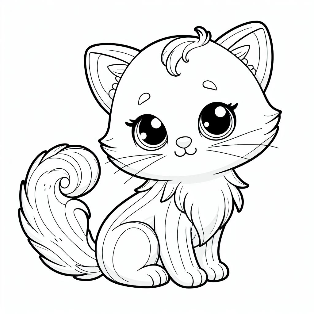 afdrukken-kleurplaat-kittens-mooi-kleurplaat-schattig-kawaii-gratis