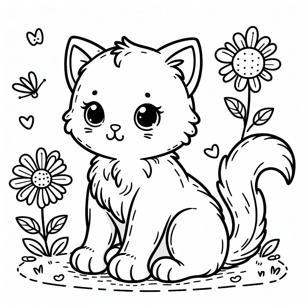 afdrukken-schattig-gratis-kleurplaat-kleurplaat-kittens