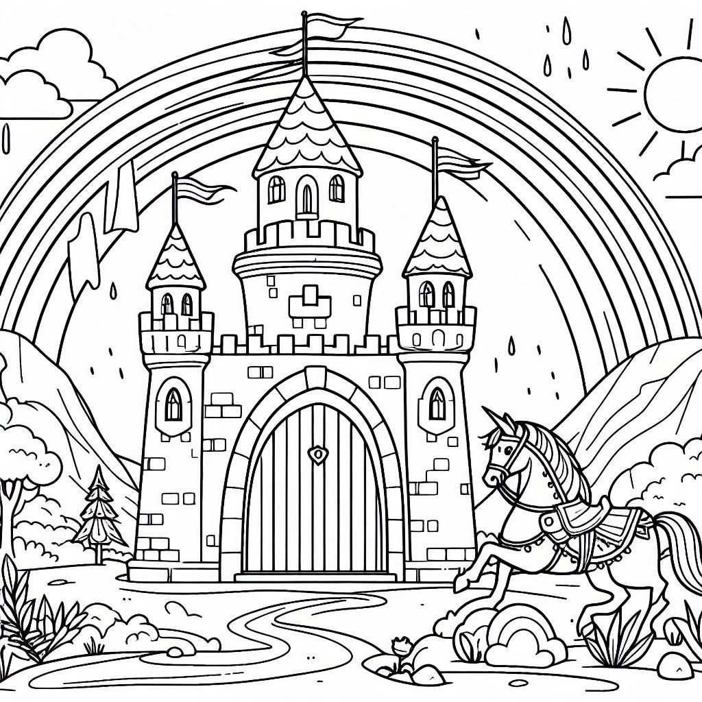 kleurplaat-afdrukken-kawaii-downloaden-schattig-kleurplaat-ridderburcht-mooi.jpg