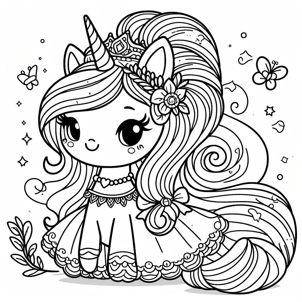 kleurplaat-unicorn-prinses-afdrukken-kleurplaat-kawaii-downloaden-schattig.jpg