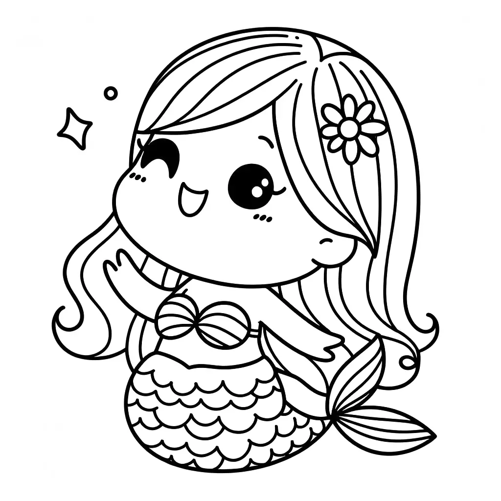 kawaii-afdrukken-kleurplaat-gratis-kleurplaten-zeemeermin-mooi.webp