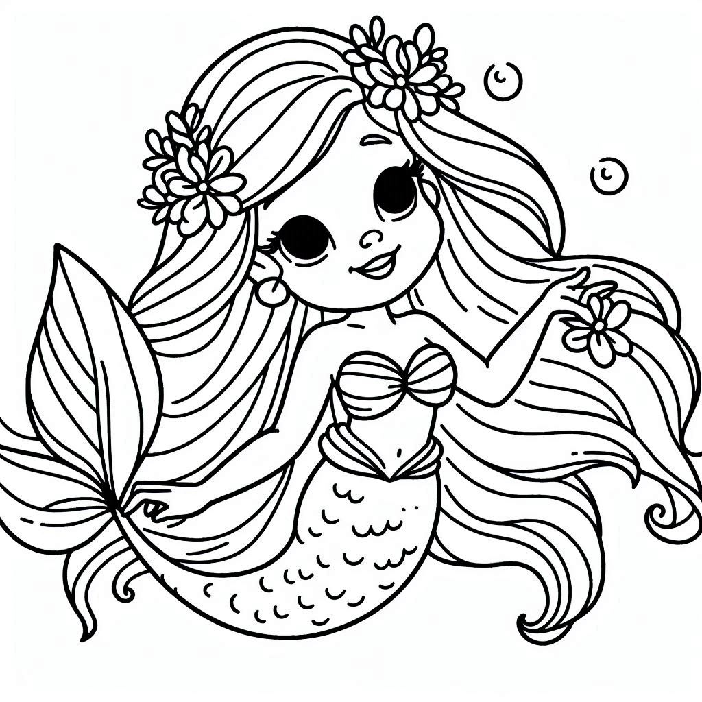 kleurplaten-gratis-kawaii-afdrukken-schattig-little-mermaid-downloaden.jpg