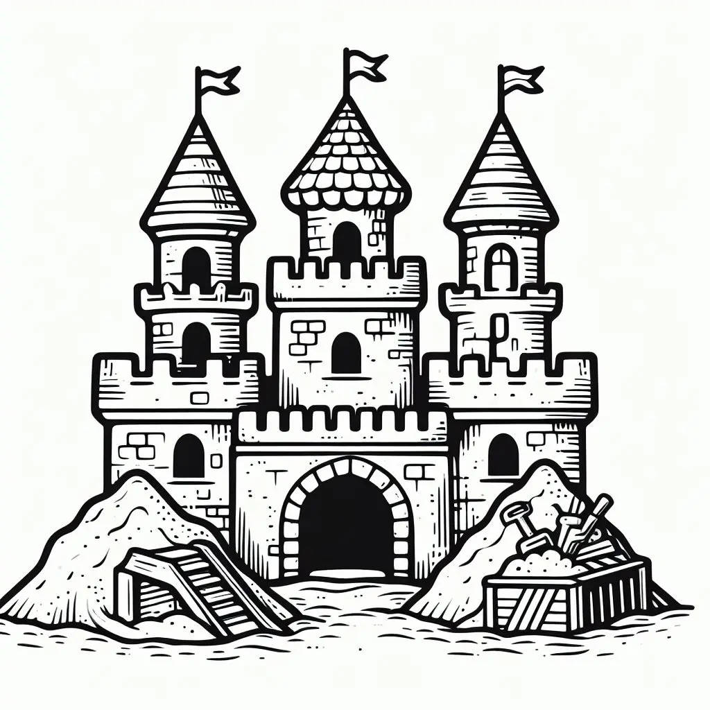 afdrukken-zandkasteel-kleurplaat-mooi-downloaden-gratis-kawaii.webp