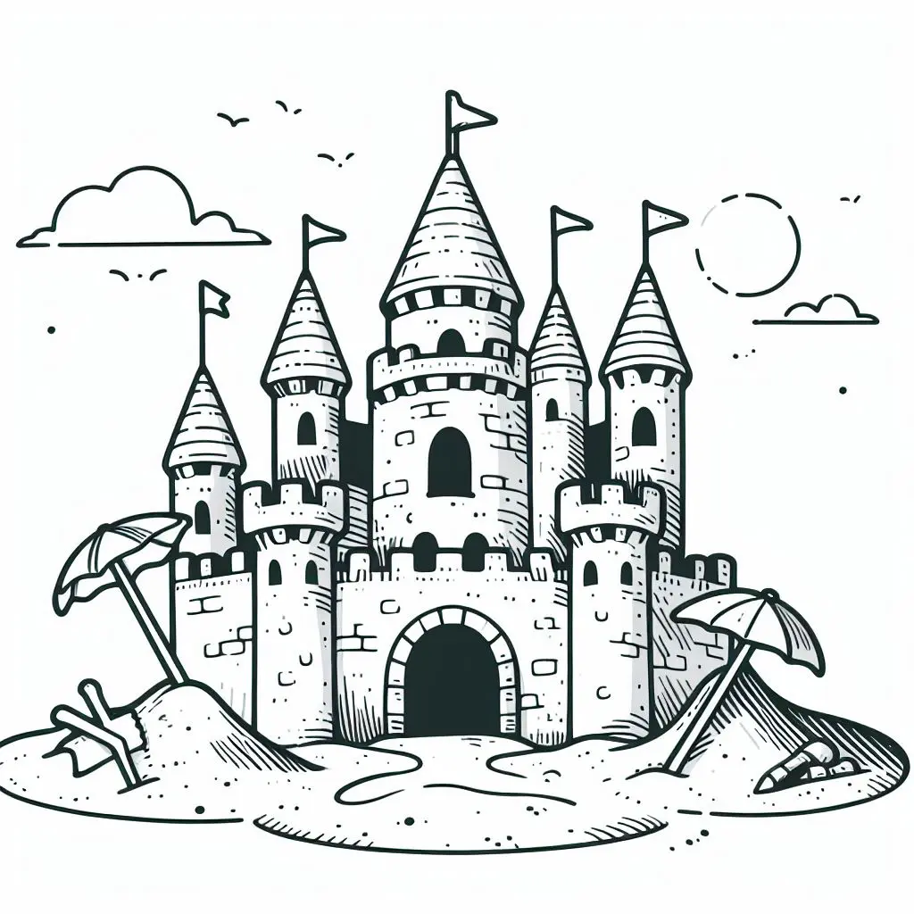 zandkasteel-kawaii-gratis-mooi-downloaden-schattig-kleurplaat.webp