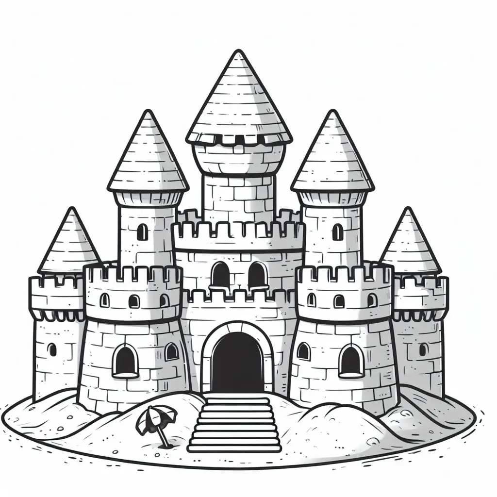 zandkasteel-kleurplaat-schattig-afdrukken.webp